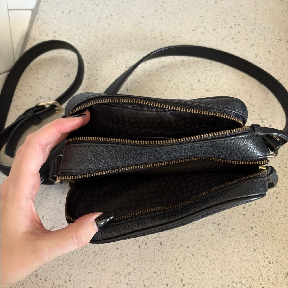 Kate Spade Black Leather Crossbody Bag - Picture 3 of 6